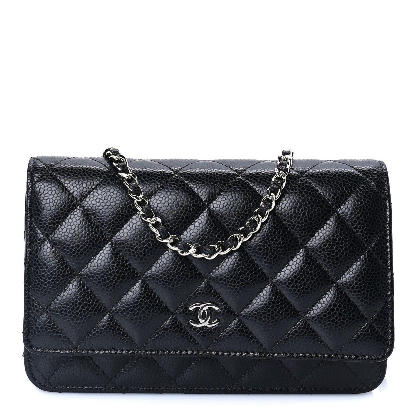 Chanel Caviar Quilted Wallet on Chain WOC  Black