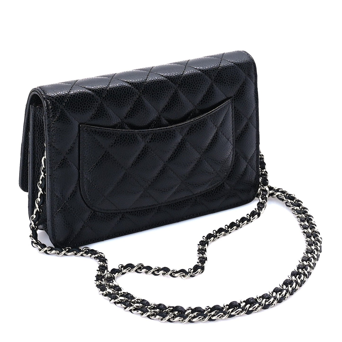 Chanel Caviar Quilted Wallet on Chain WOC  Black