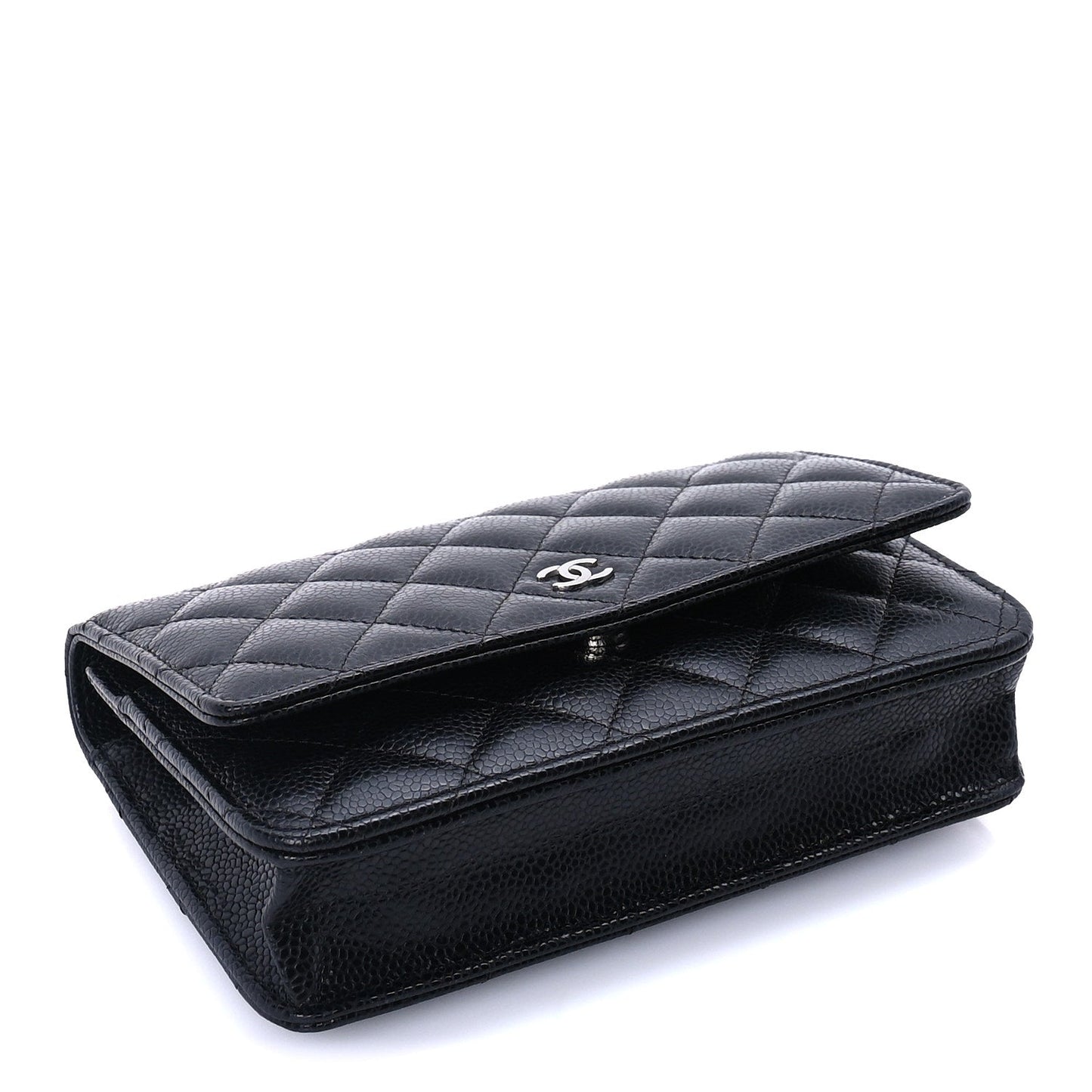 Chanel Caviar Quilted Wallet on Chain WOC  Black
