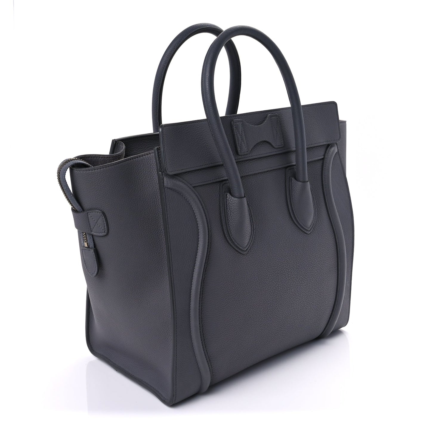 Celine Drummed Calfskin Mini Luggage  Kohl