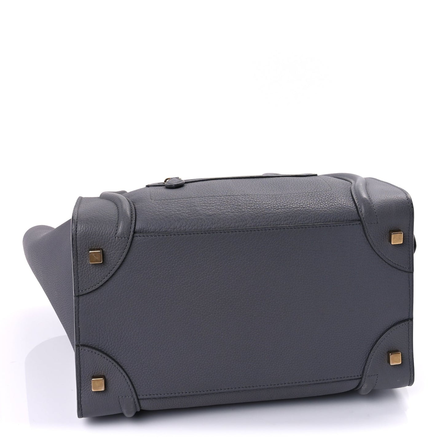 Celine Drummed Calfskin Mini Luggage  Kohl