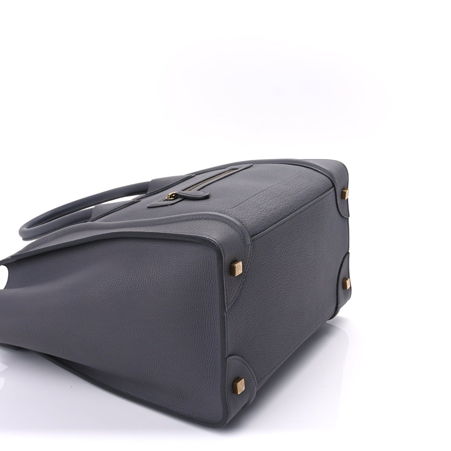 Celine Drummed Calfskin Mini Luggage  Kohl