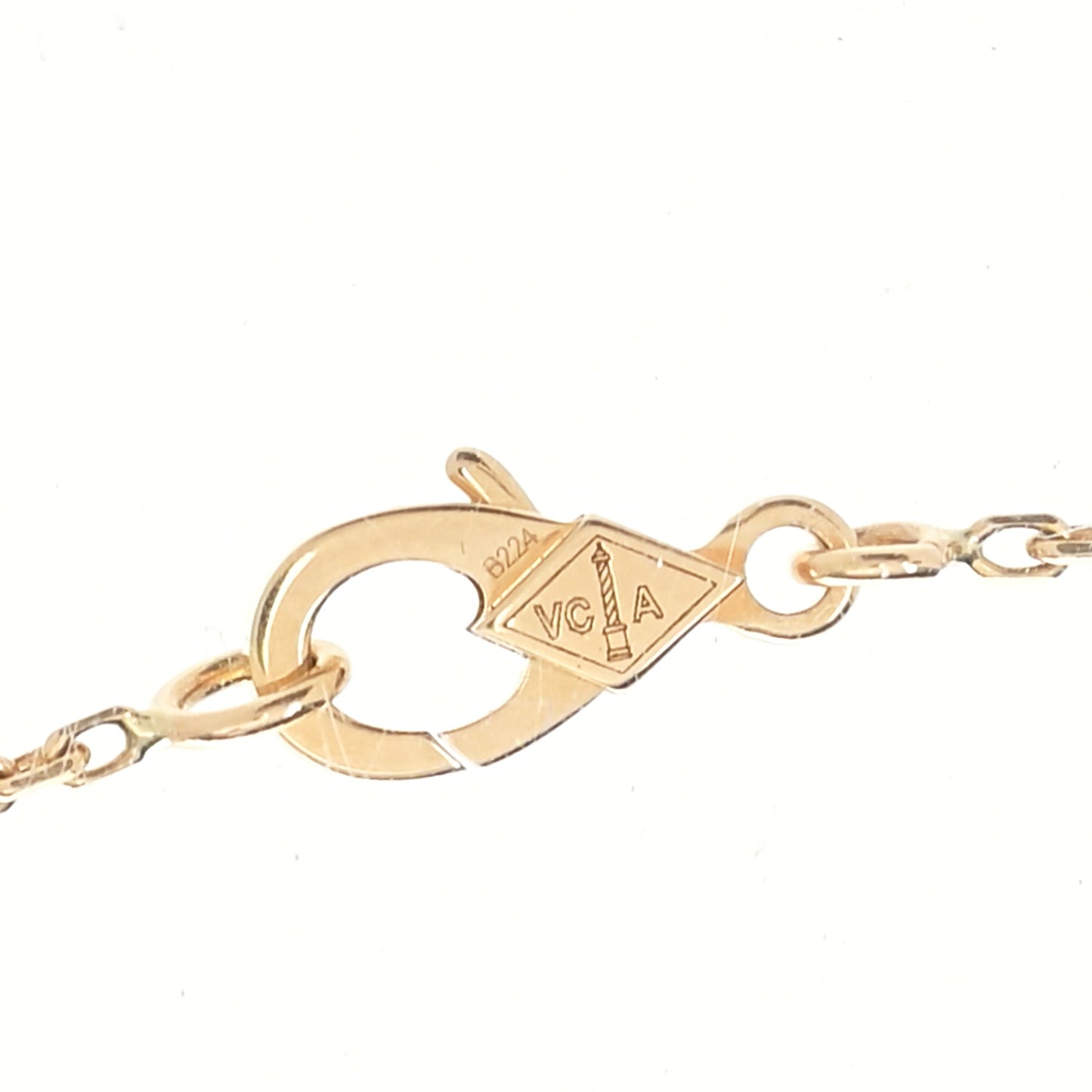 Van Cleef & Arpels 18K Yellow Gold Black Onyx Vintage Alhambra Pendant Necklace