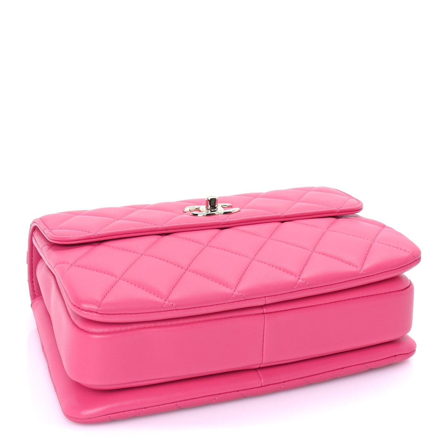 Chanel Lambskin Quilted Small Trendy CC Flap Dual Handle Bag  Dark Pink