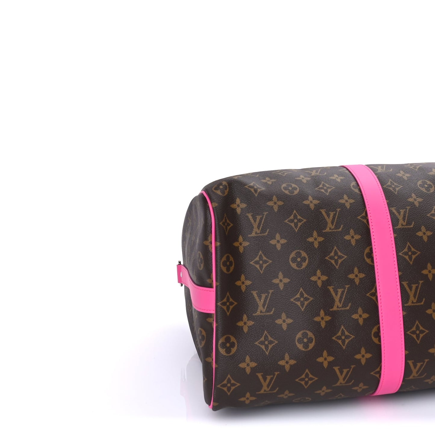 Louis Vuitton Monogram Macassar Keepall Bandouliere 50 Fuchsia
