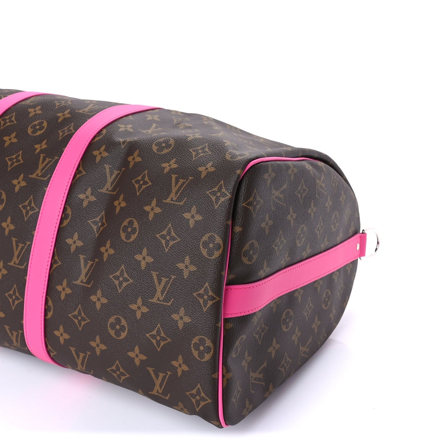Louis Vuitton Monogram Macassar Keepall Bandouliere 50 Fuchsia