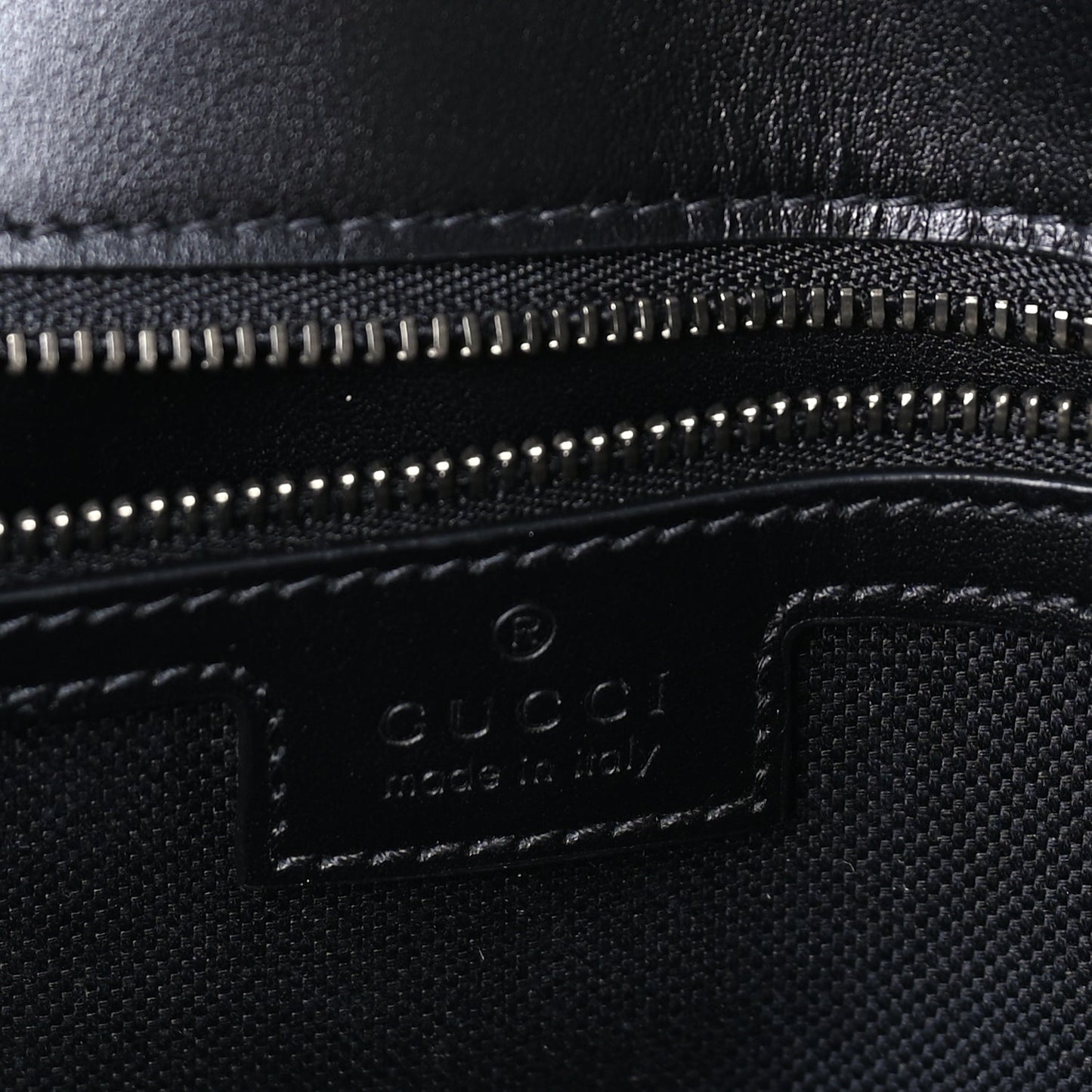 Gucci Calfskin Matelasse Monochrome Small GG Marmont Shoulder Bag Black