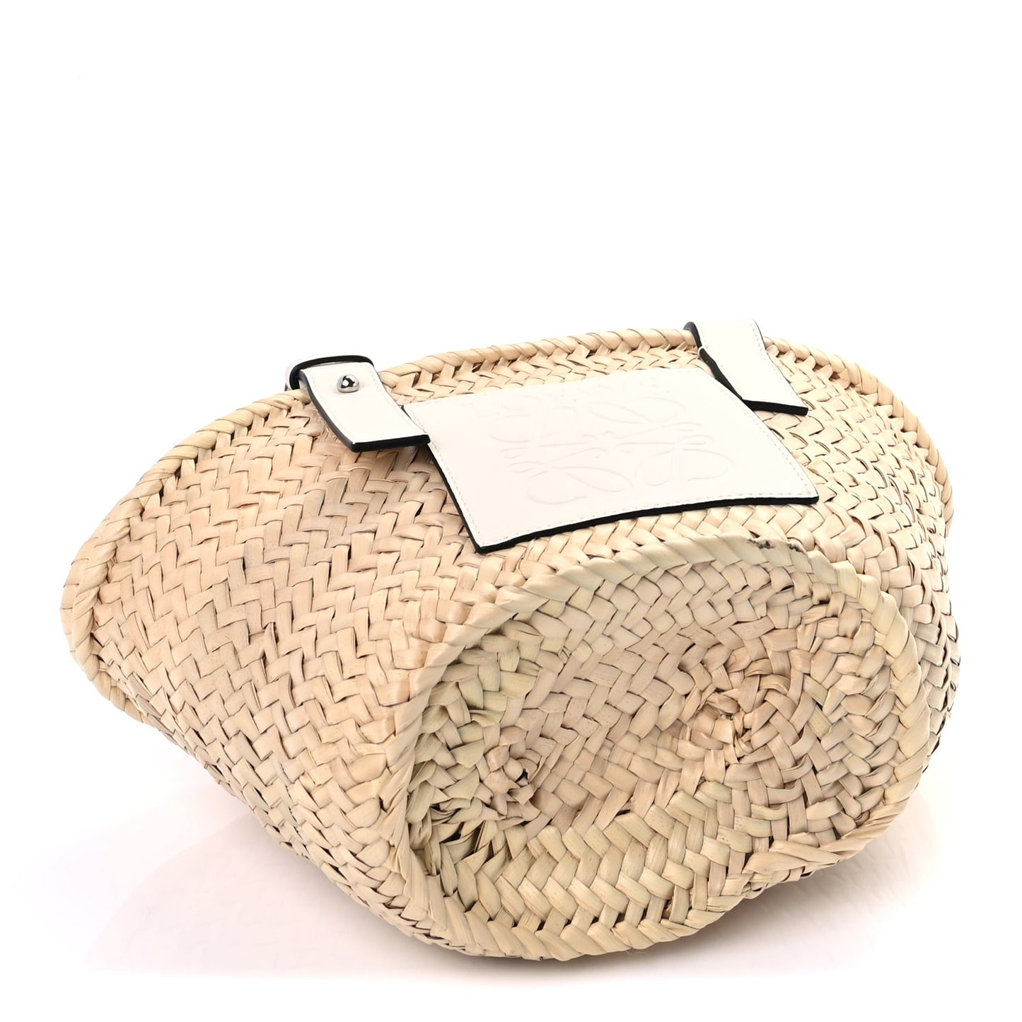 Loewe Raffia Mini Basket Tote Bag Natural White