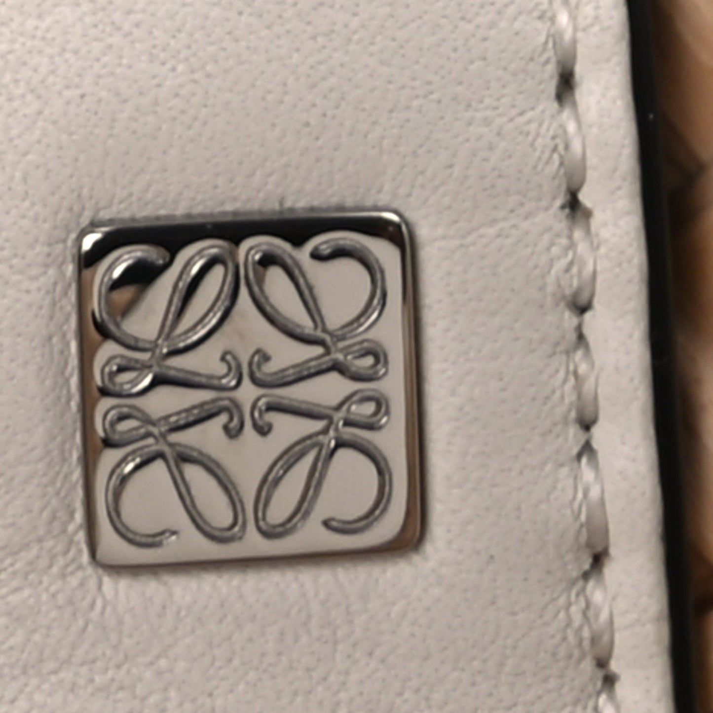 Loewe Raffia Mini Basket Tote Bag Natural White