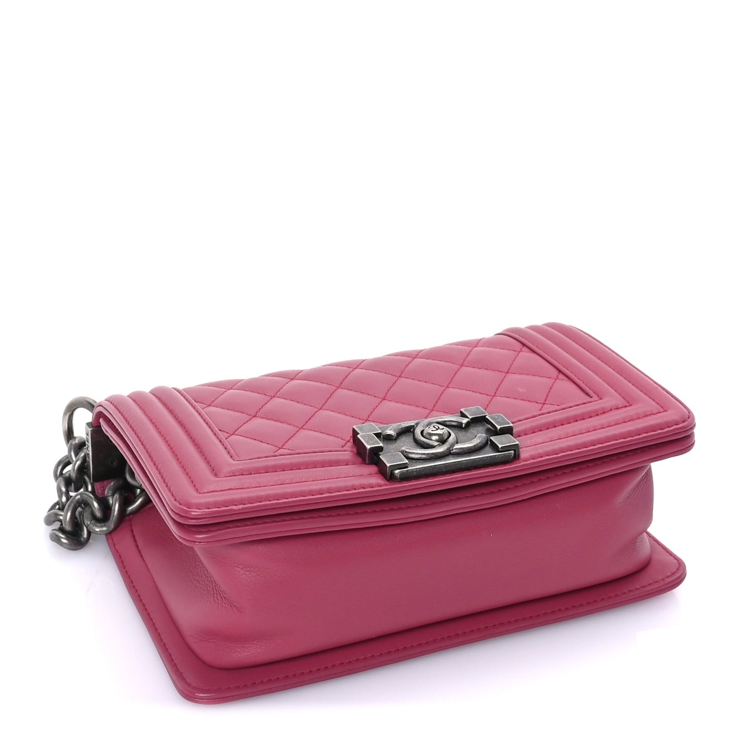 Chanel Lambskin Quilted Small Boy Flap  Dark Pink
