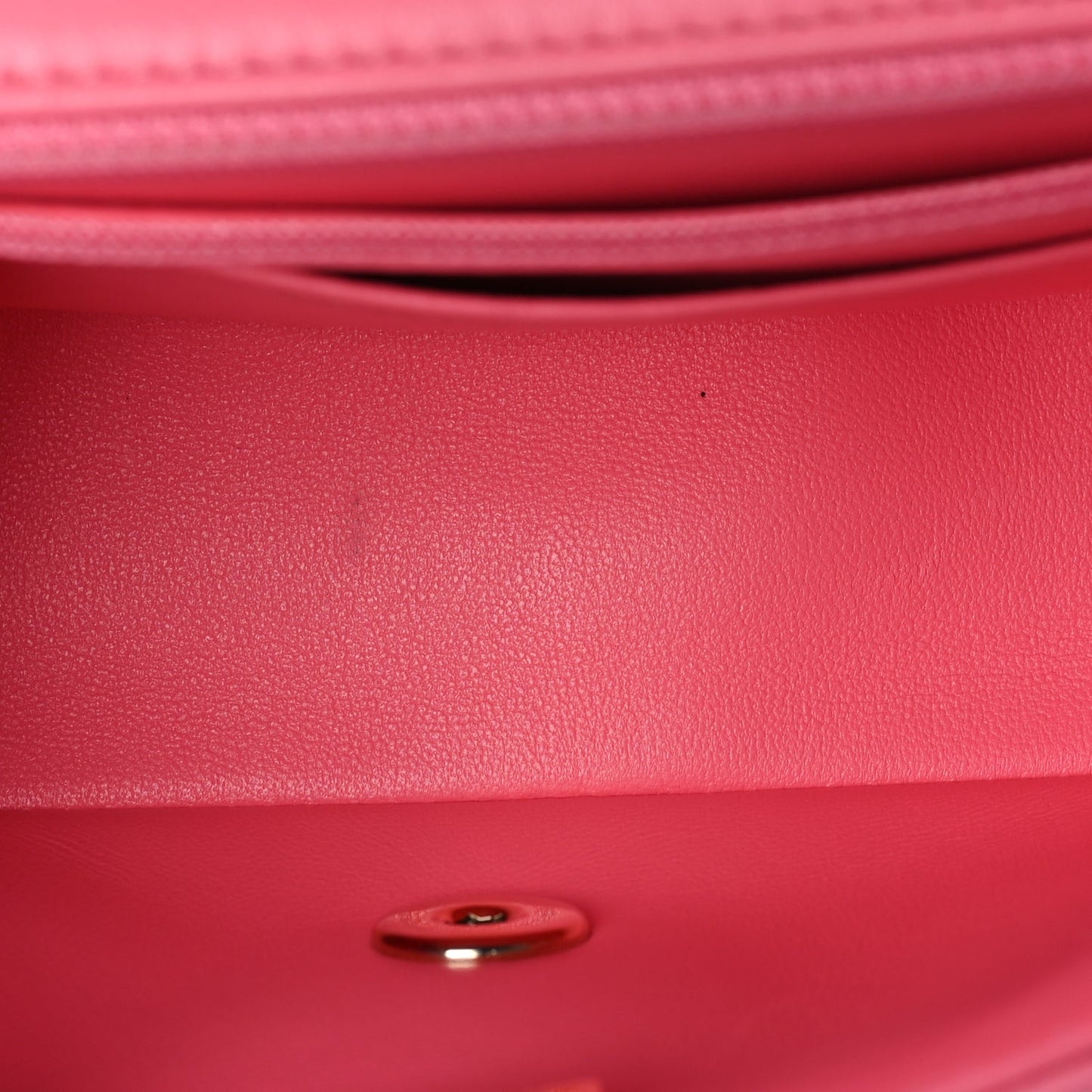 Chanel Lambskin Quilted Mini Rectangular Flap Pink