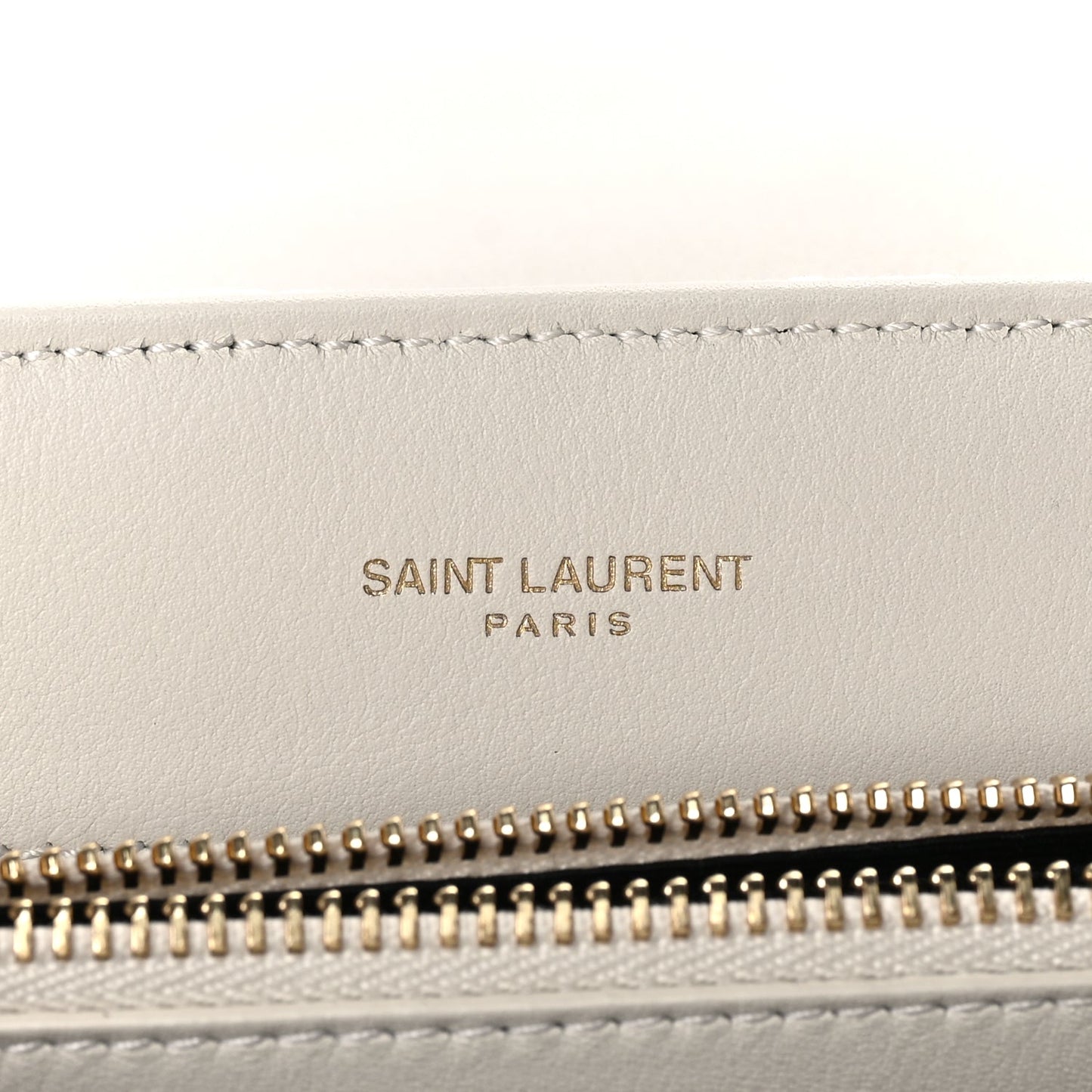 Saint Laurent Cotton Gauze Y Quilted Monogram Small Loulou Chain Satchel Vanilla Ice