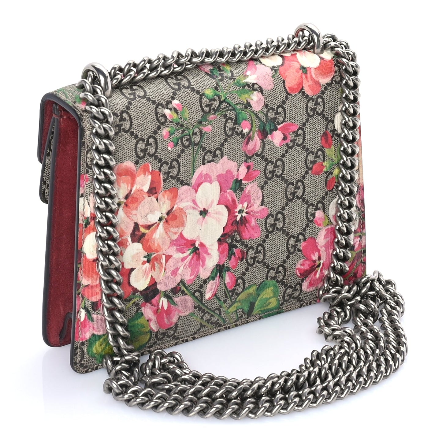 Gucci GG Supreme Monogram Blooms Mini Dionysus Shoulder Bag Beige Multicolor Dry Rose