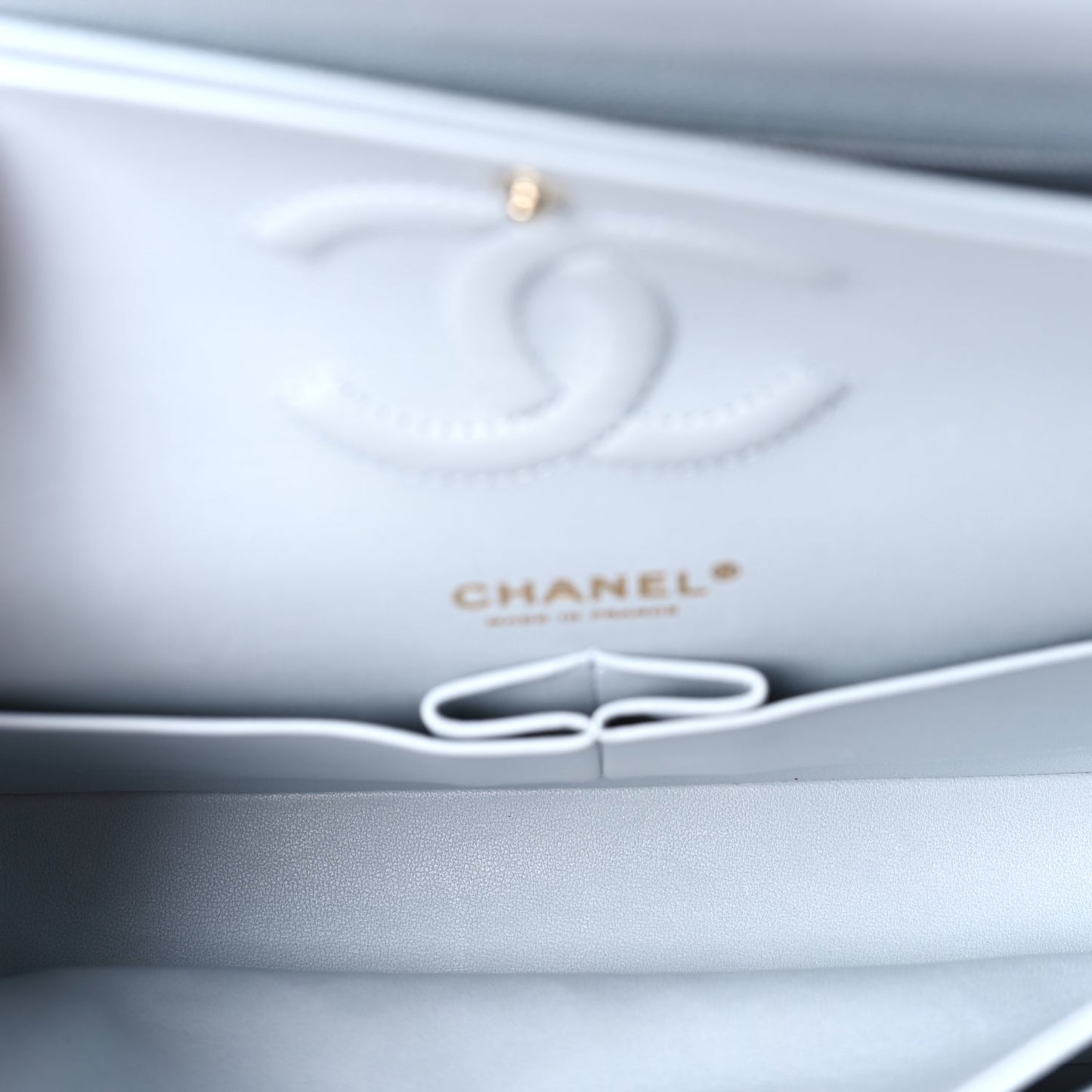 Chanel Caviar Quilted Medium Double Flap Light Blue