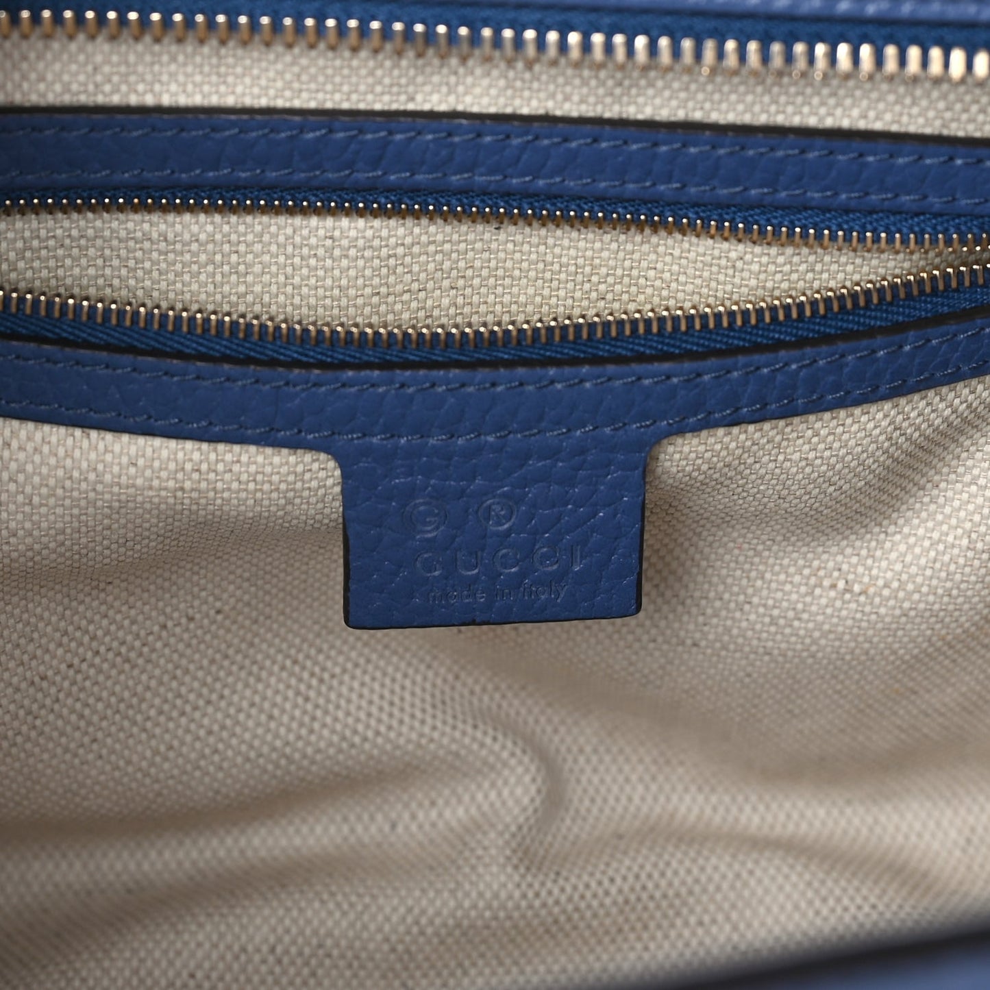 Gucci Dollar Calfskin Medium Soho Top Handle Satchel Caspian