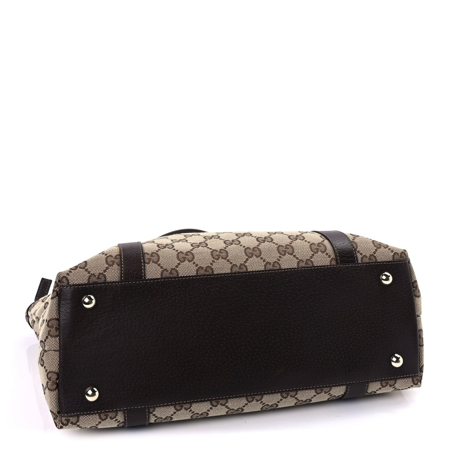 Gucci Monogram Medium Abbey Tote Dark Brown