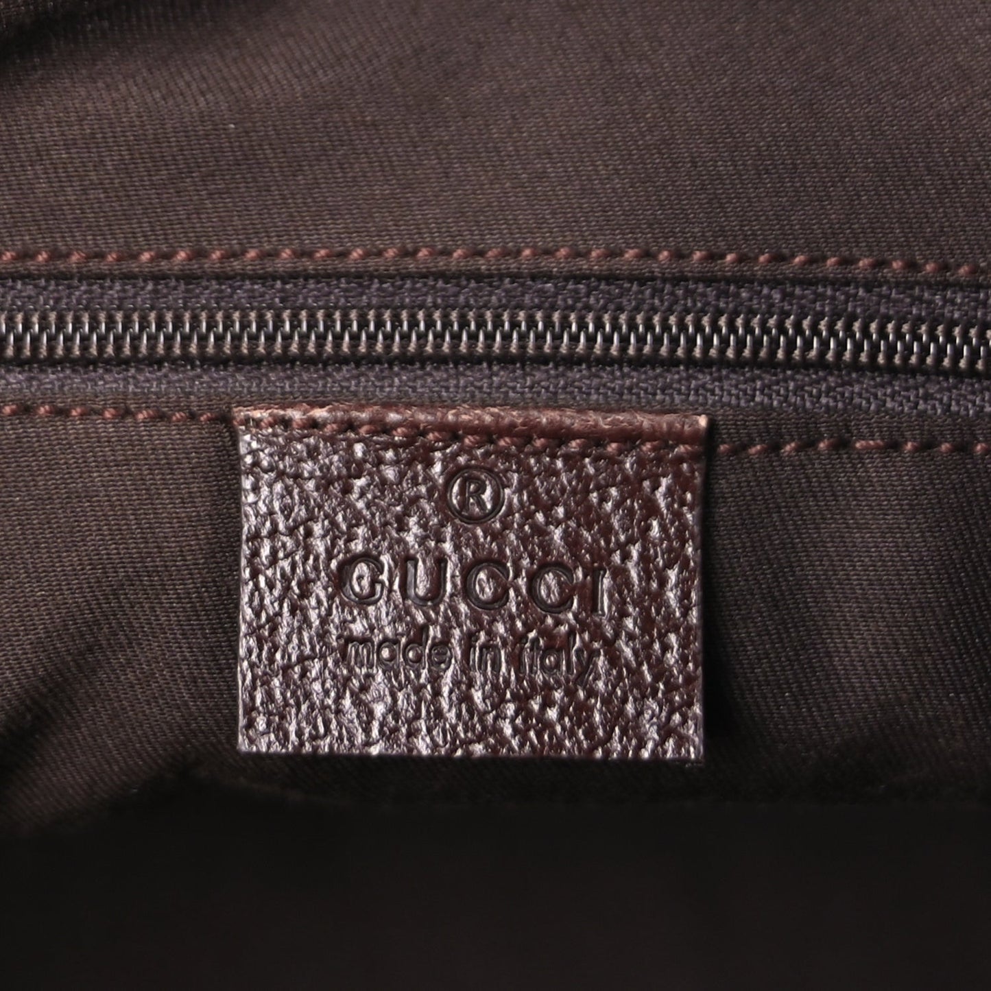 Gucci Monogram Medium Abbey Tote Dark Brown