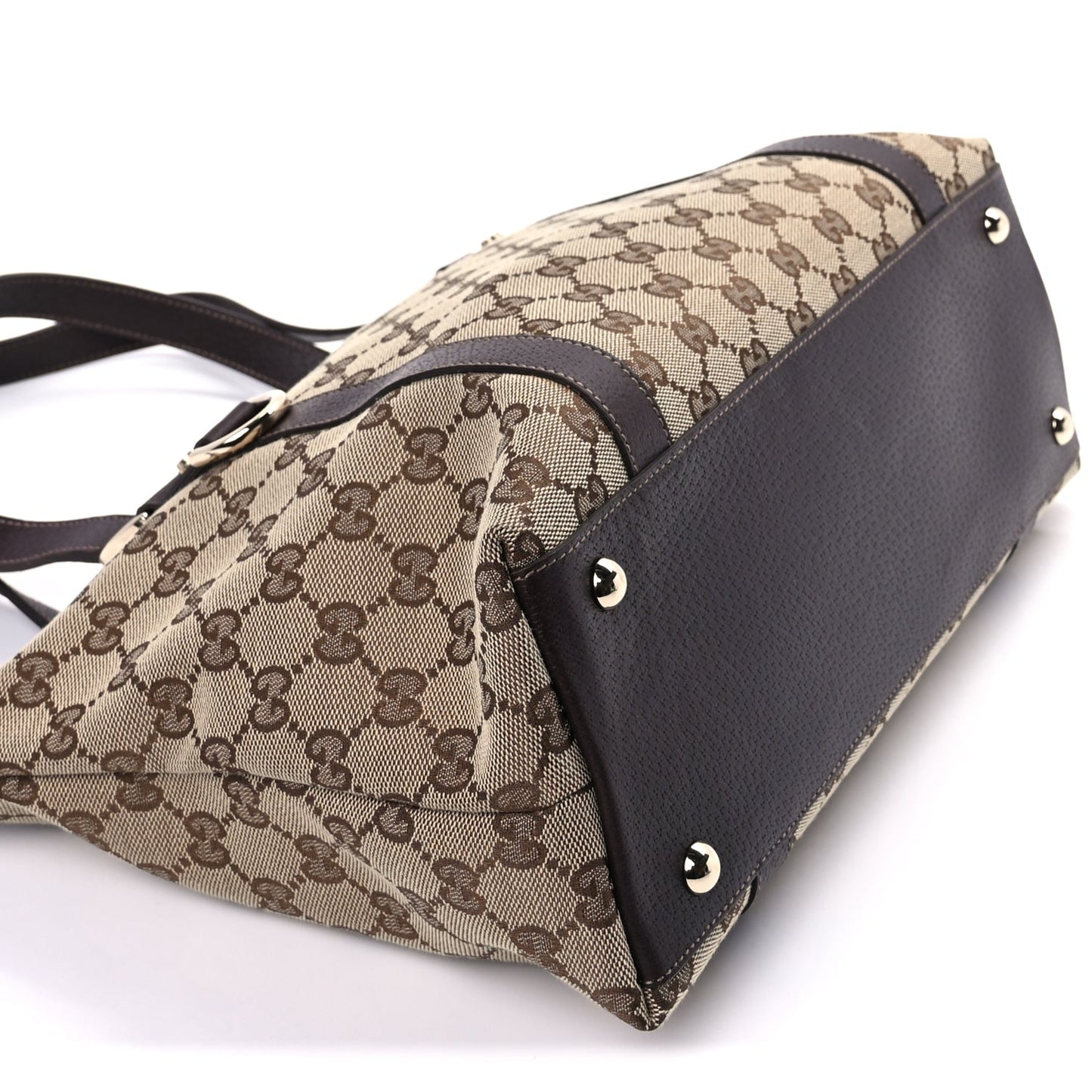 Gucci Monogram Medium Abbey Tote Dark Brown