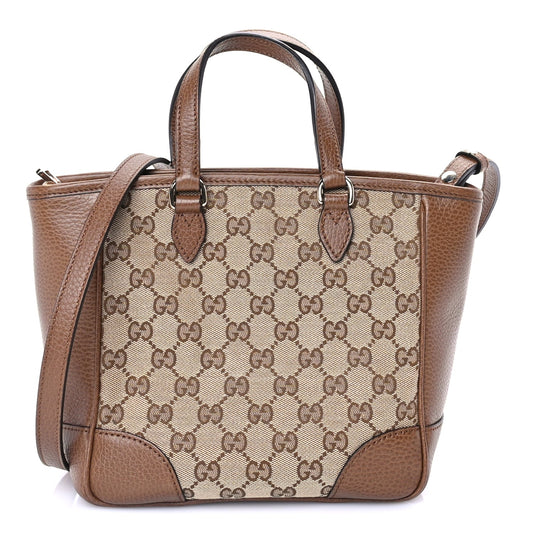 Gucci Monogram Small Bree Tote Beige Tabacco
