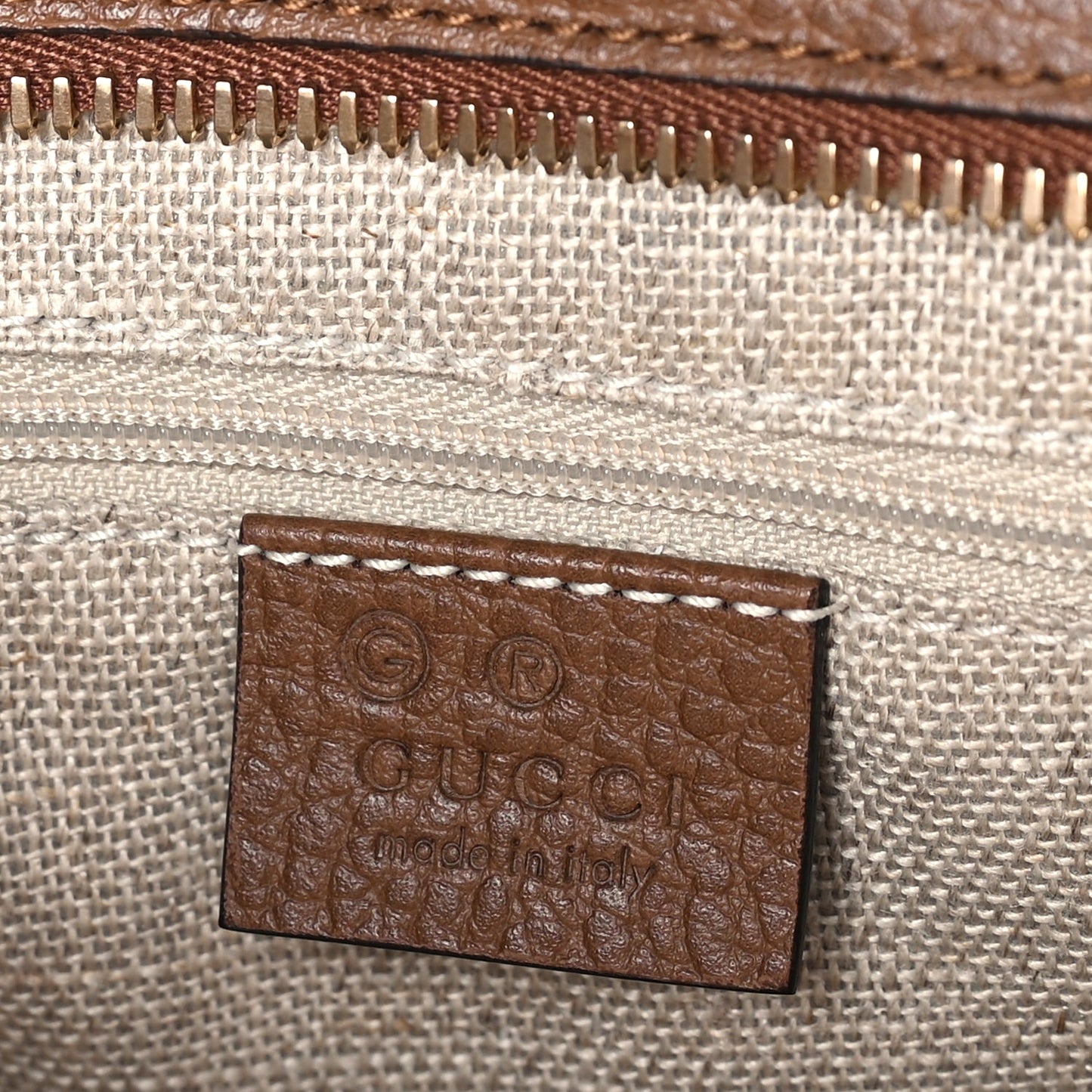 Gucci Monogram Small Bree Tote Beige Tabacco