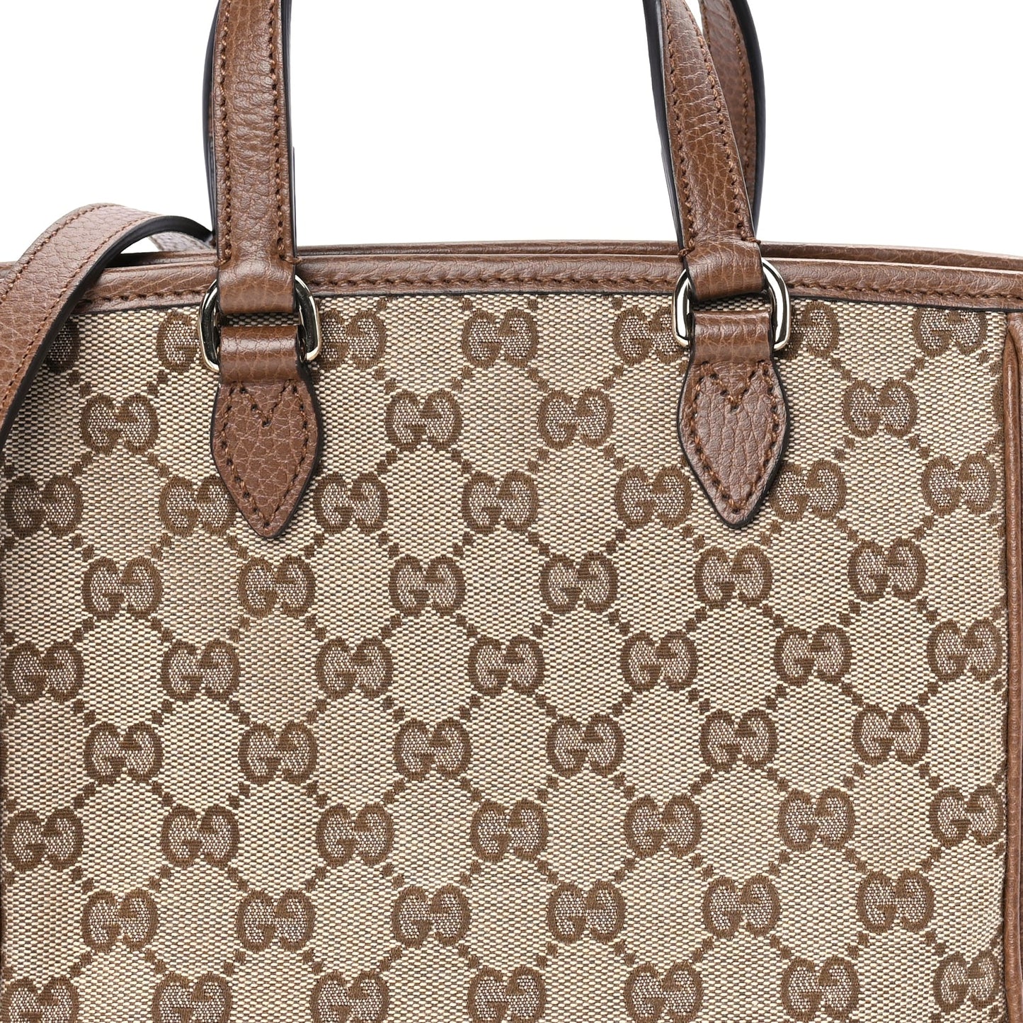 Gucci Monogram Small Bree Tote Beige Tabacco