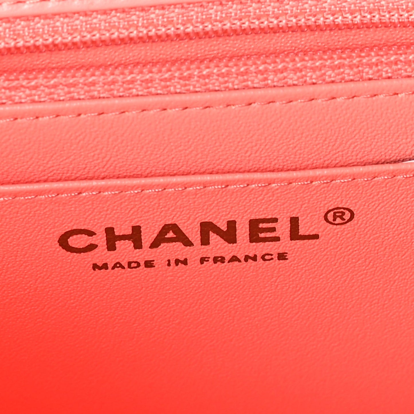 Chanel Lambskin Chevron Quilted Mini Square Flap  Pink