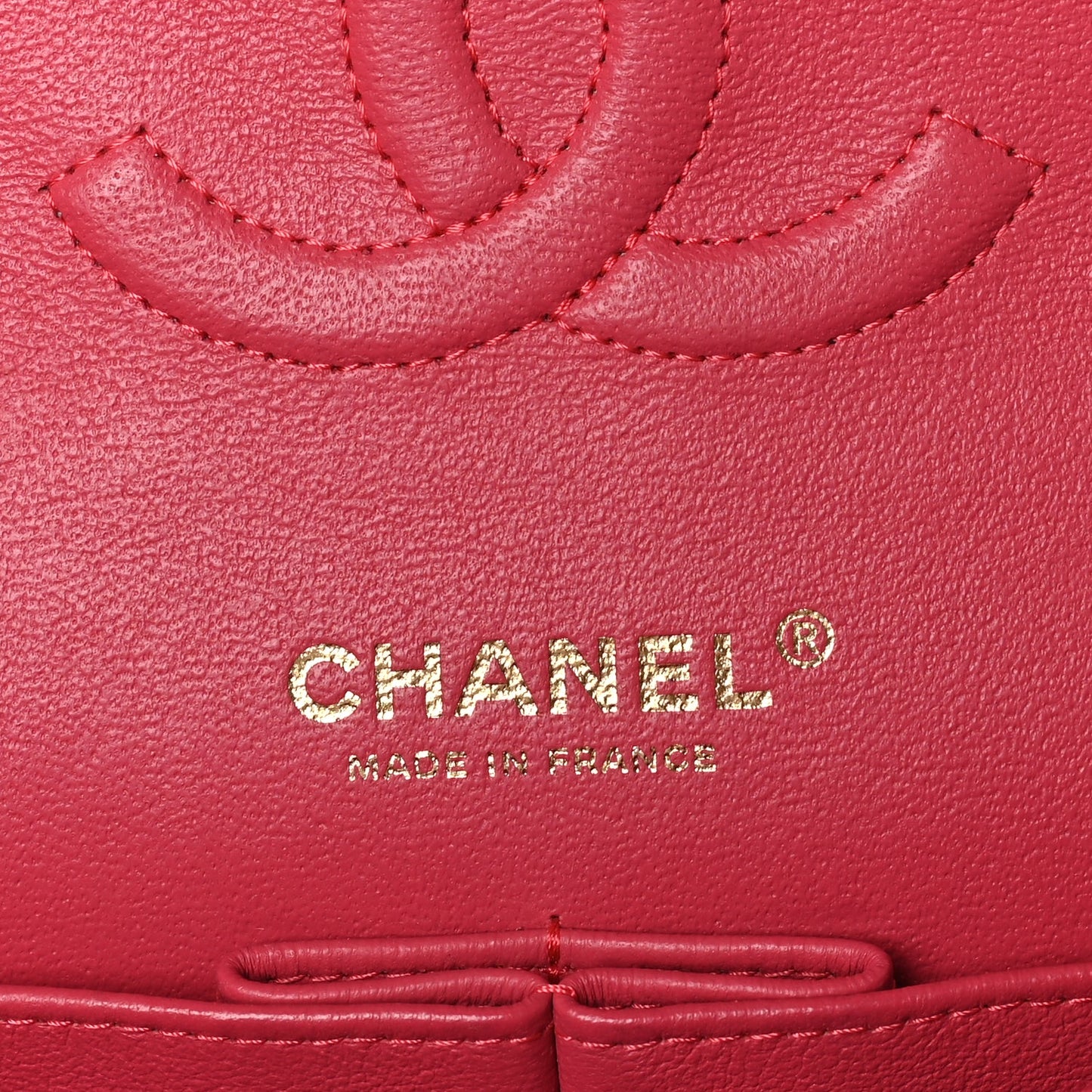 Chanel Lambskin Chevron Quilted Medium Double Flap  Pink
