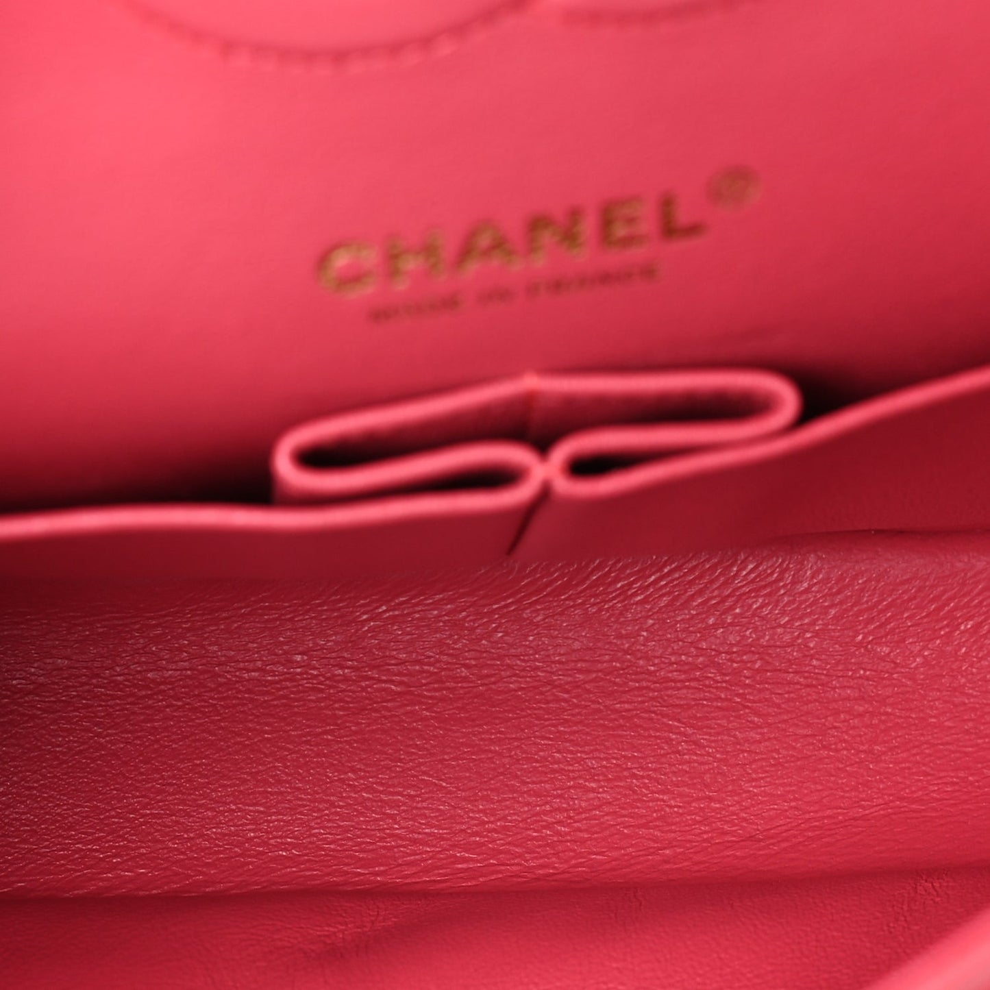 Chanel Lambskin Chevron Quilted Medium Double Flap  Pink