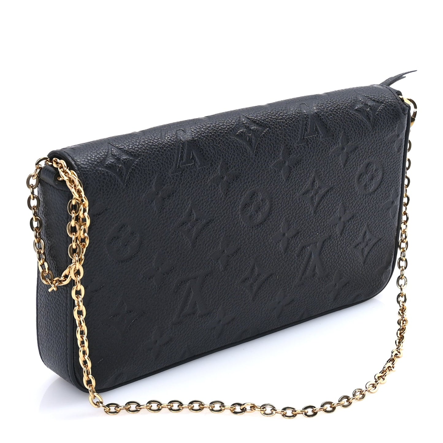 Louis Vuitton Empreinte Pochette Felicie Chain Wallet  Black