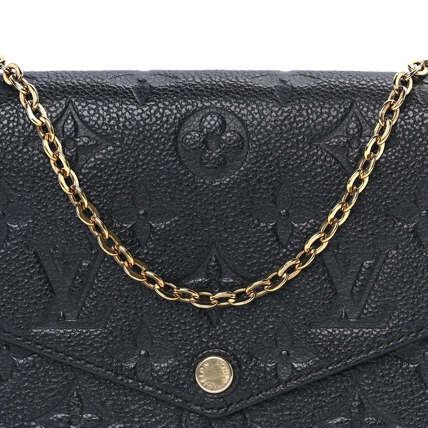 Louis Vuitton Empreinte Pochette Felicie Chain Wallet  Black