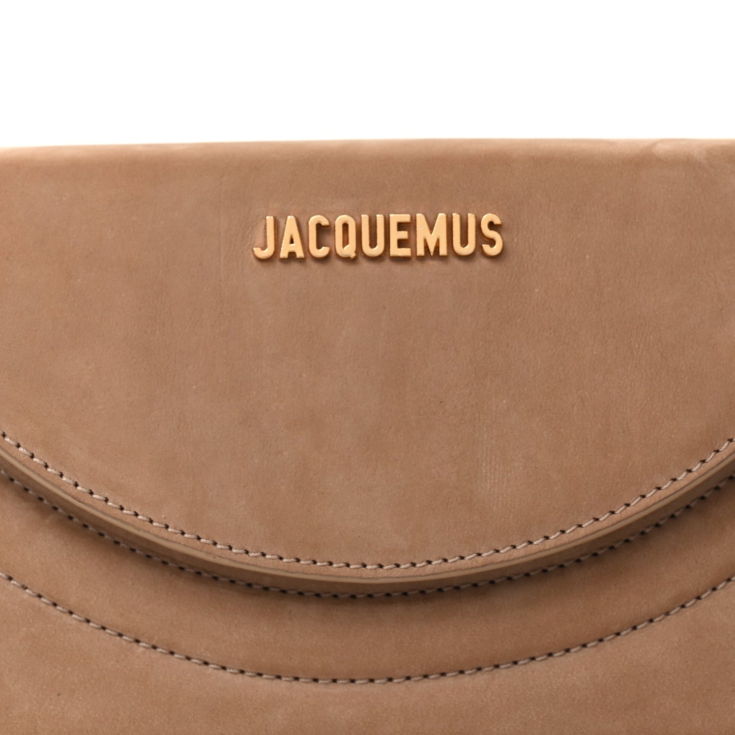 Jacquemus Nubuck Le Sac Rond Dark Beige