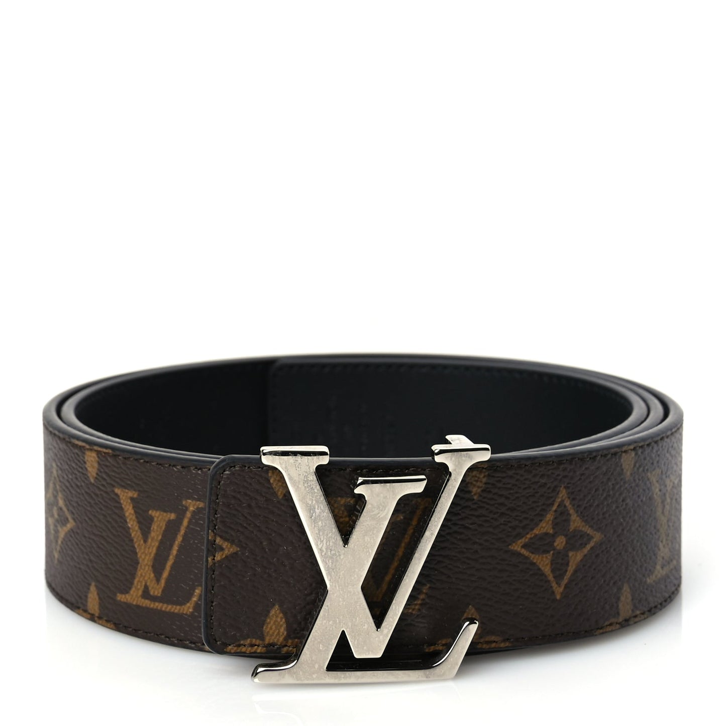 Louis Vuitton Calfskin Monogram 40mm LV Initiales Reversible Belt 95 38 Black