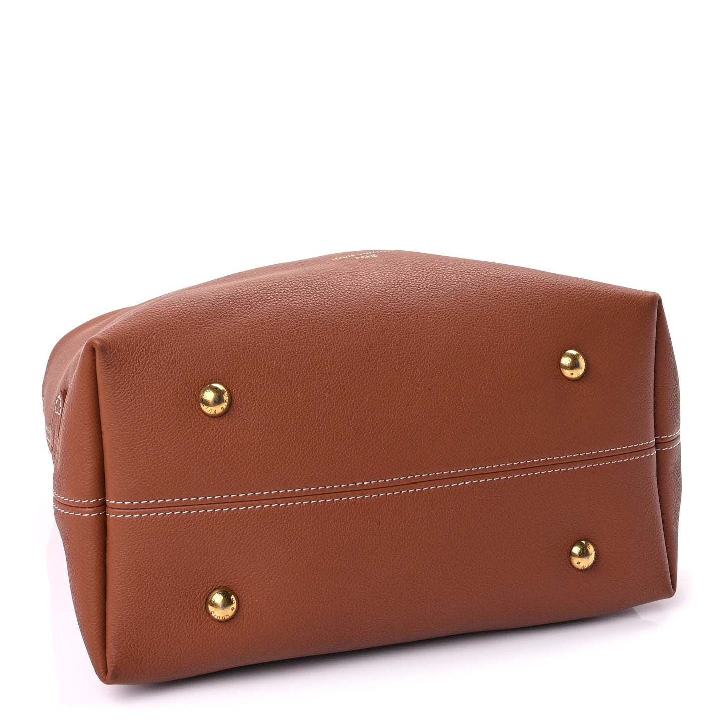Louis Vuitton Grained Calfskin Low Key Hobo MM Cognac