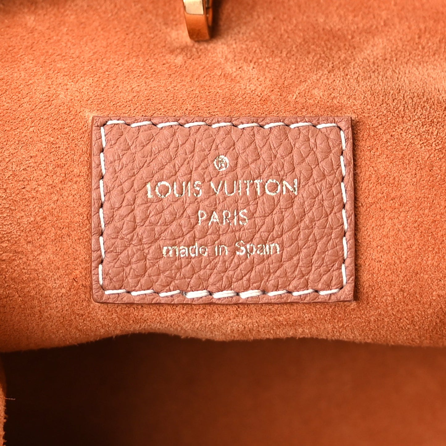 Louis Vuitton Grained Calfskin Low Key Hobo MM Cognac