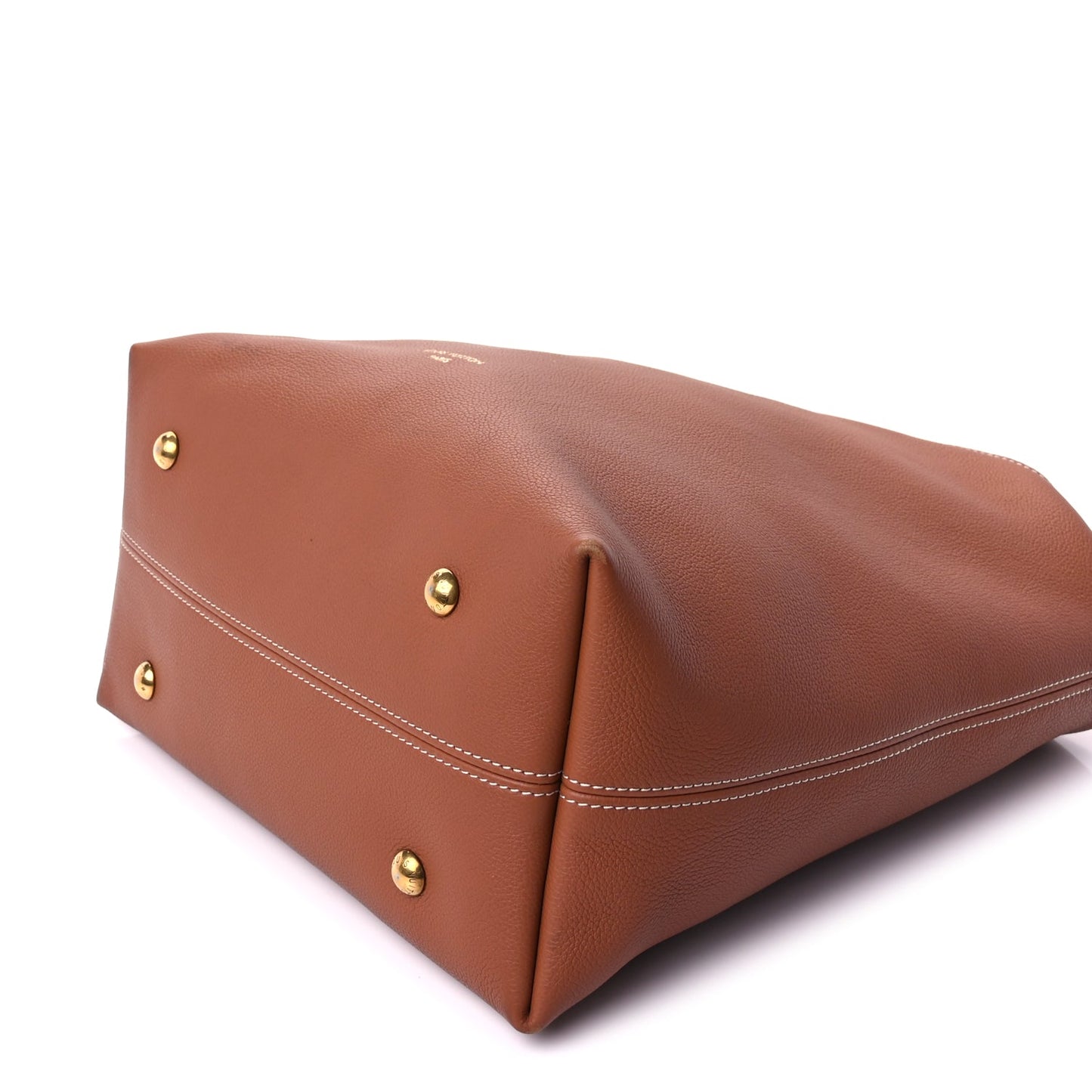 Louis Vuitton Grained Calfskin Low Key Hobo MM Cognac