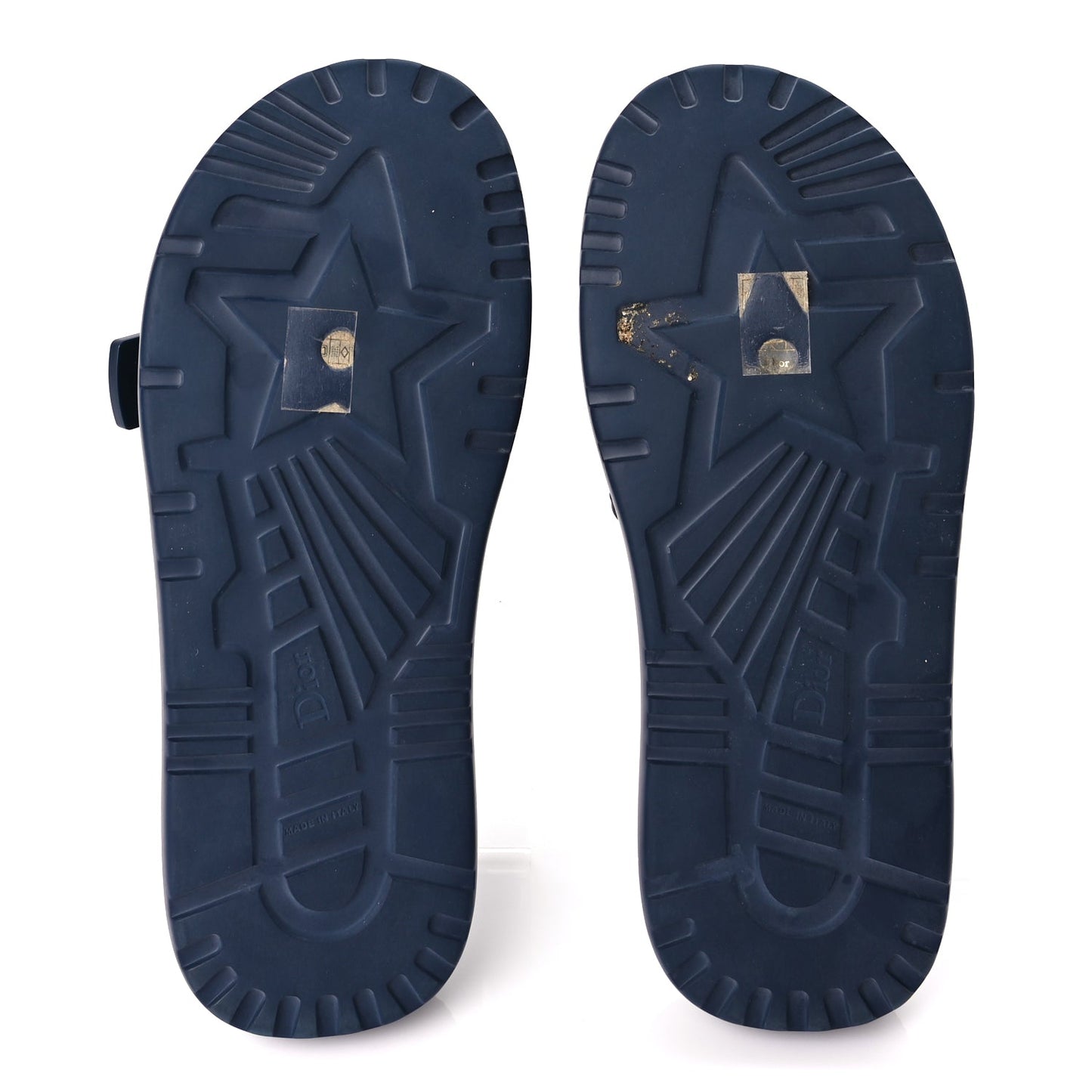 Christian Dior Calfskin Cannage Dioriviera Dio(r)evolution Slide Sandals 41 Blue