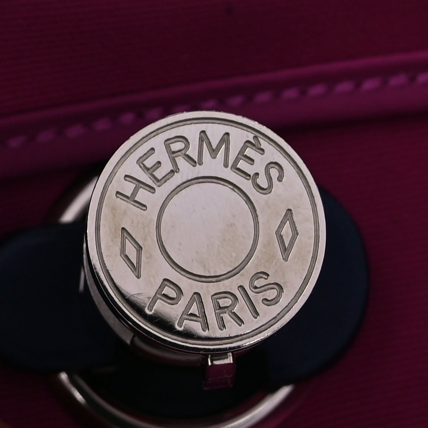 Hermes Vache Hunter Toile Officier Herbag Zip 31 PM  Magnolia Bleu Saphir