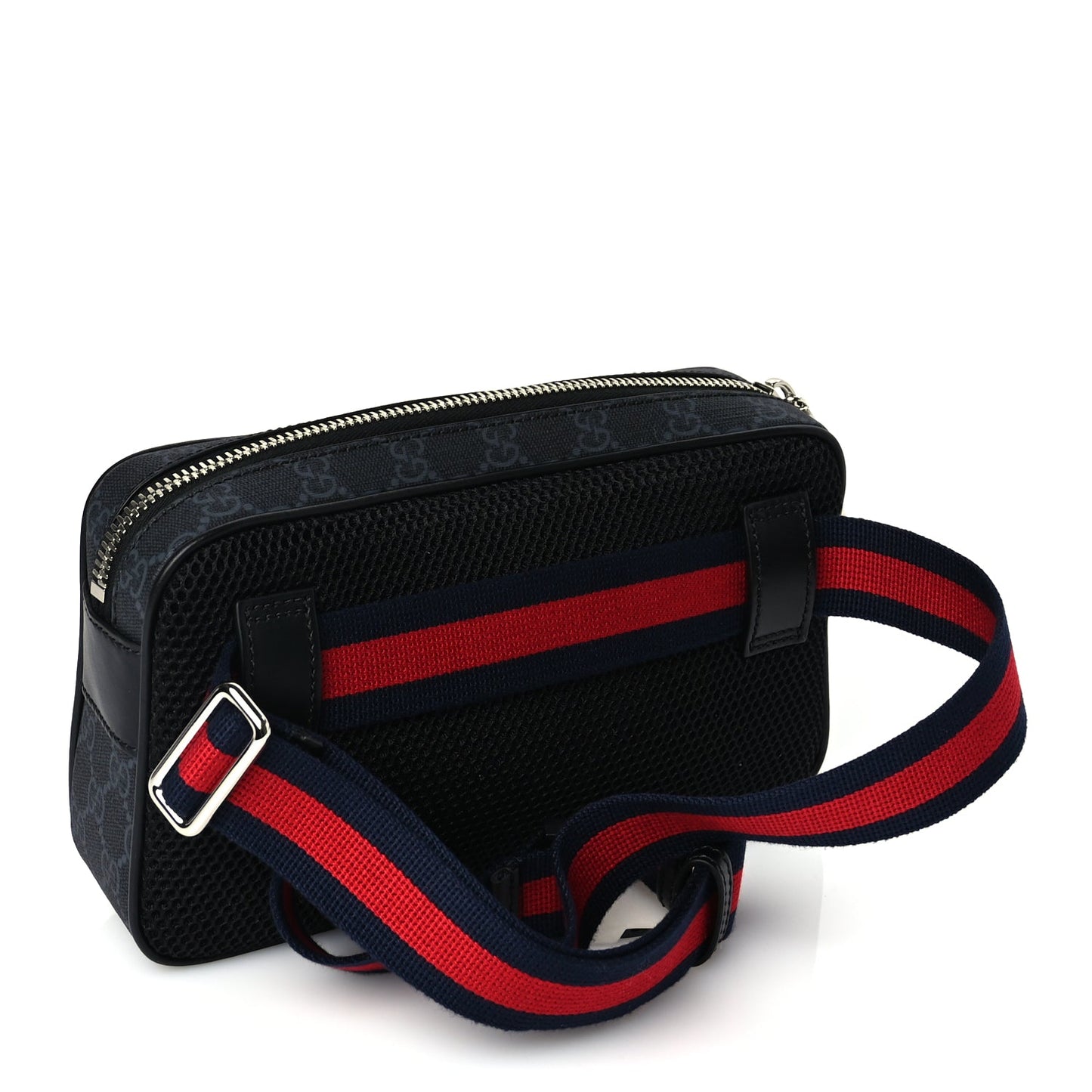 Gucci Soft GG Supreme Monogram Web Belt Bag Black Grey