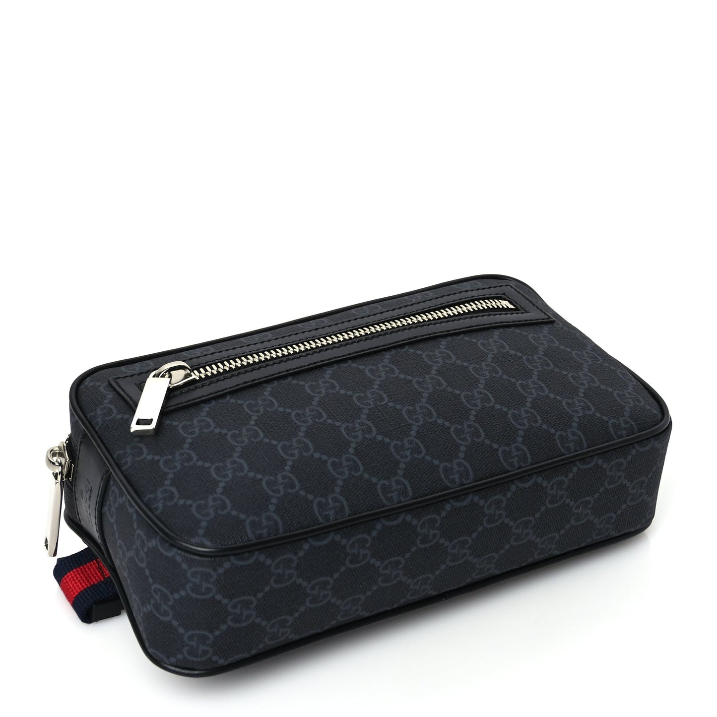Gucci Soft GG Supreme Monogram Web Belt Bag Black Grey