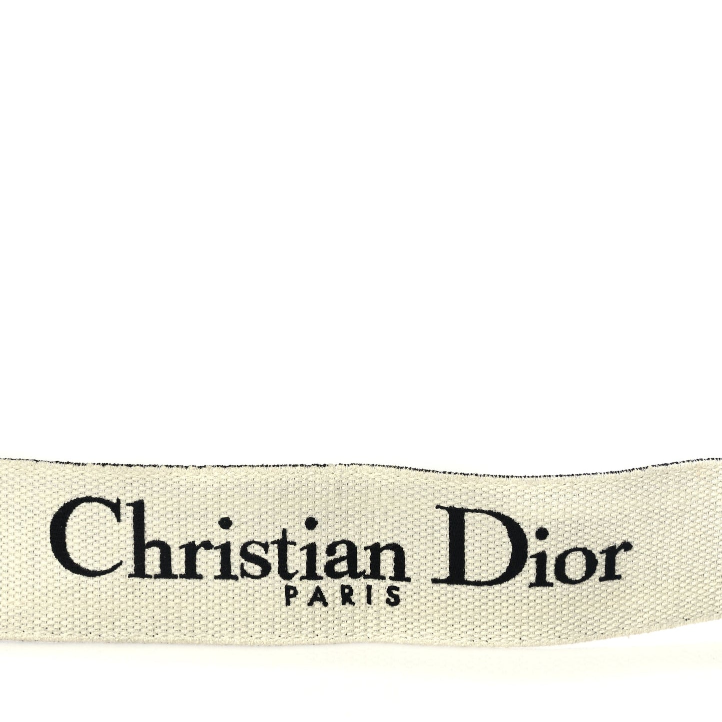 Christian Dior Canvas Embroidered Shoulder Strap Black Ultramatte