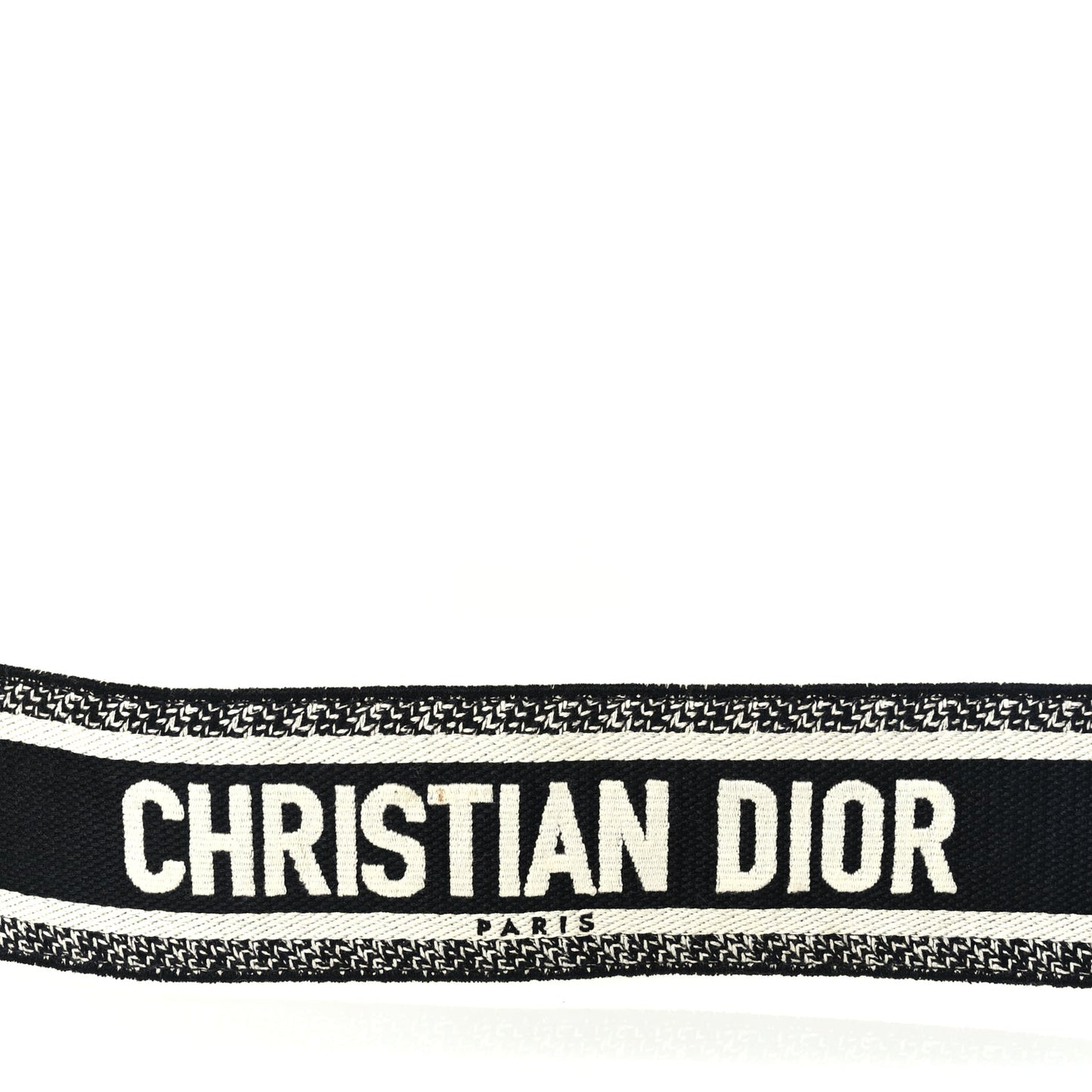 Christian Dior Canvas Embroidered Shoulder Strap Black Ultramatte