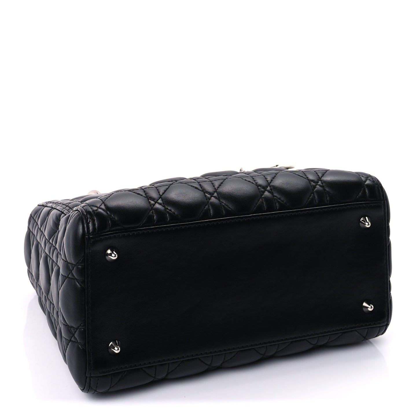 Christian Dior Lambskin Cannage Medium Lady Dior Black