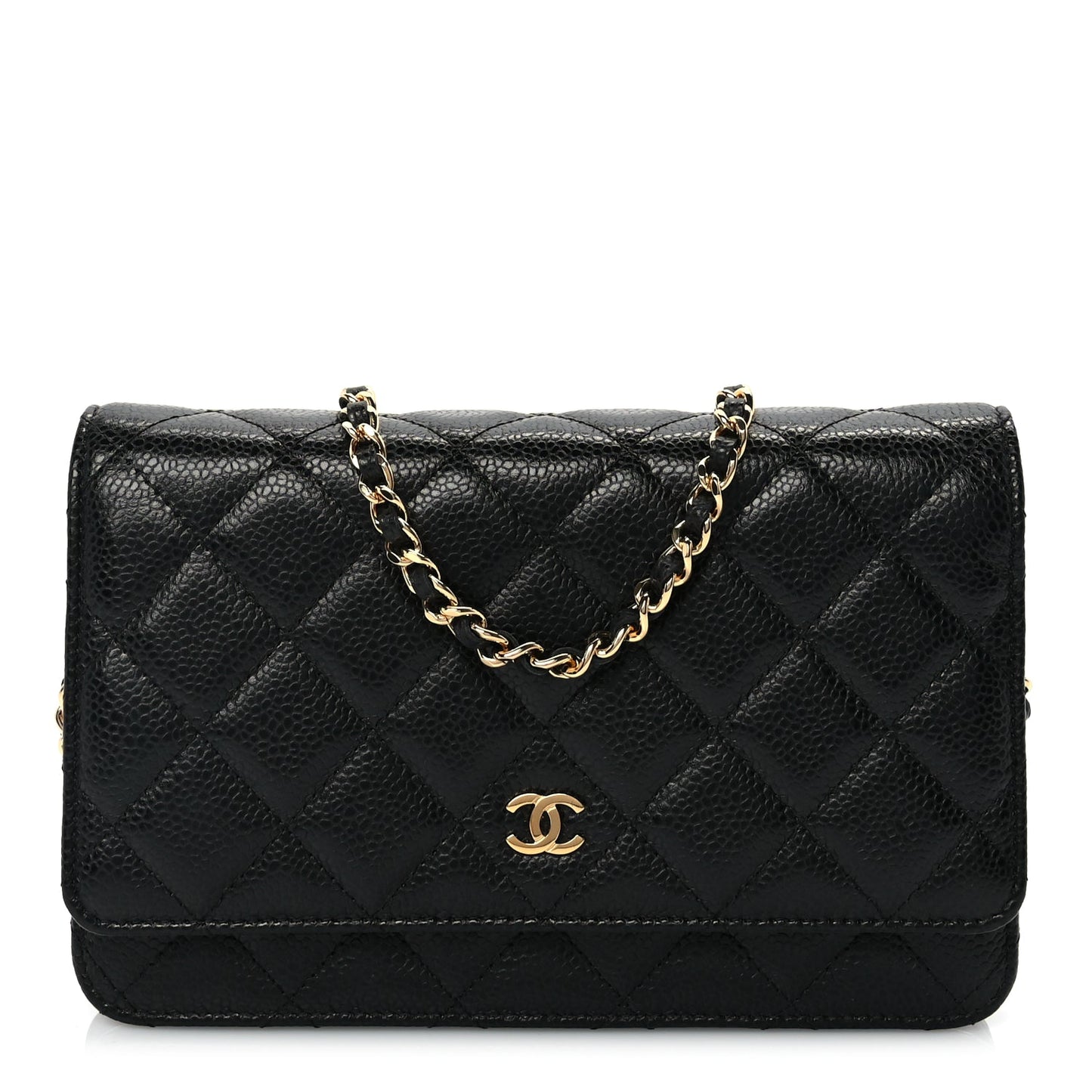 Chanel Caviar Quilted Wallet On Chain WOC Black