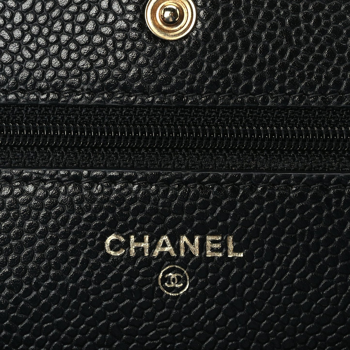 Chanel Caviar Quilted Wallet On Chain WOC Black