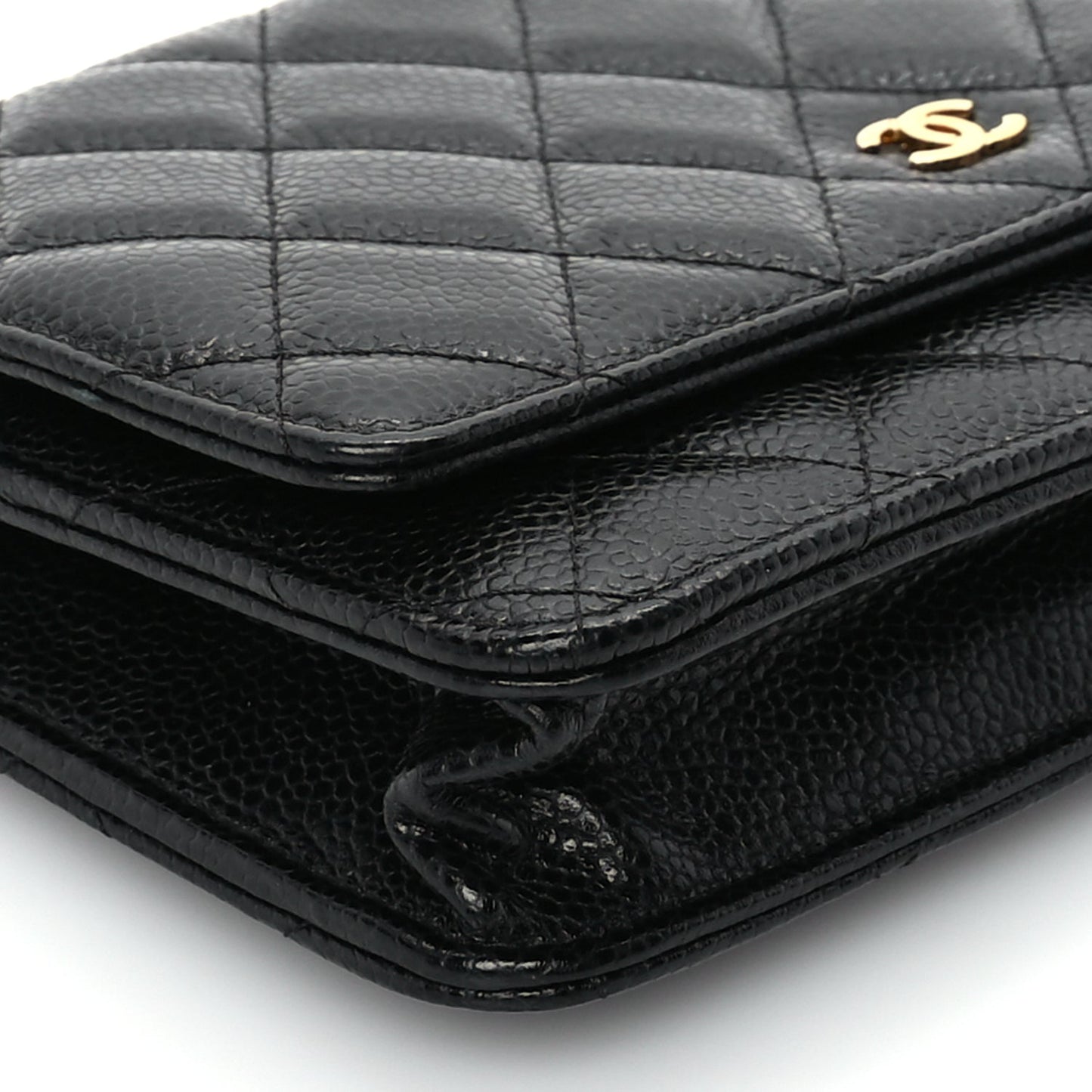 Chanel Caviar Quilted Wallet On Chain WOC Black