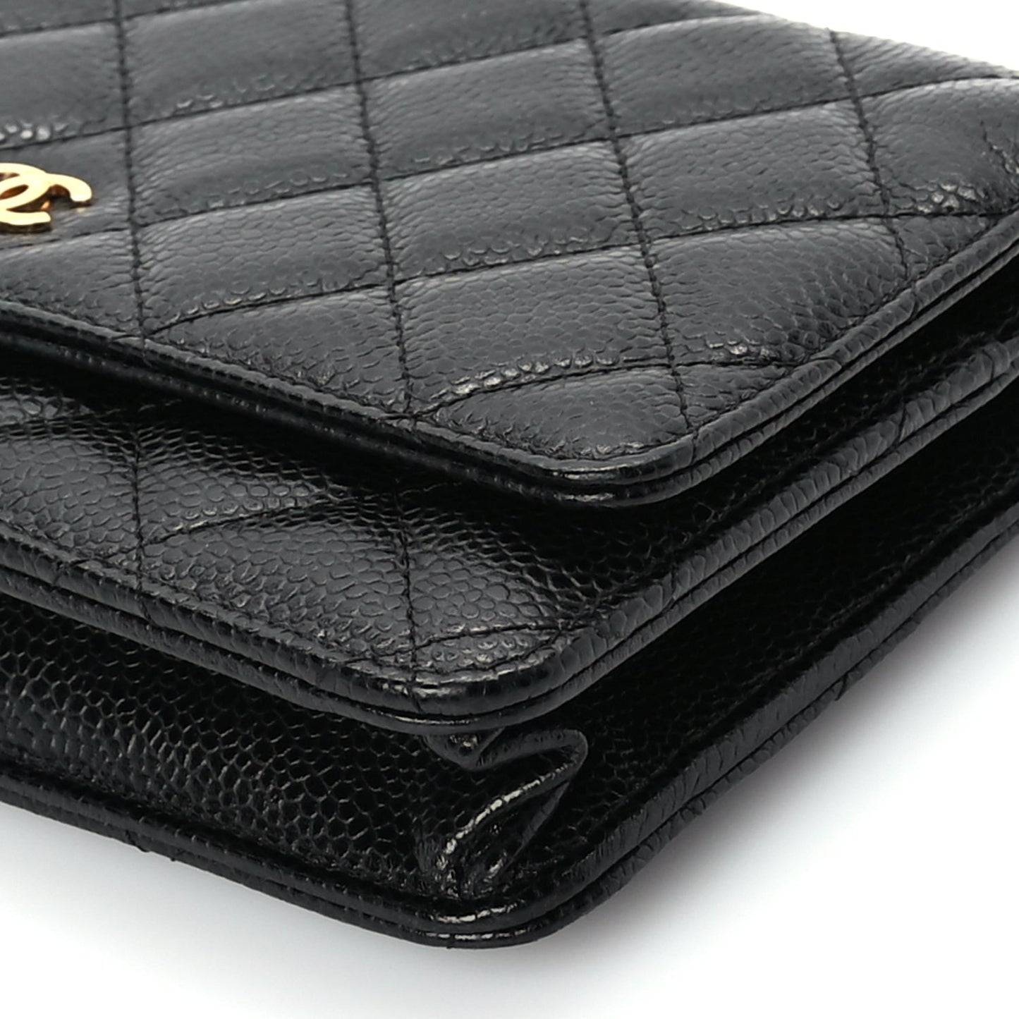 Chanel Caviar Quilted Wallet On Chain WOC Black