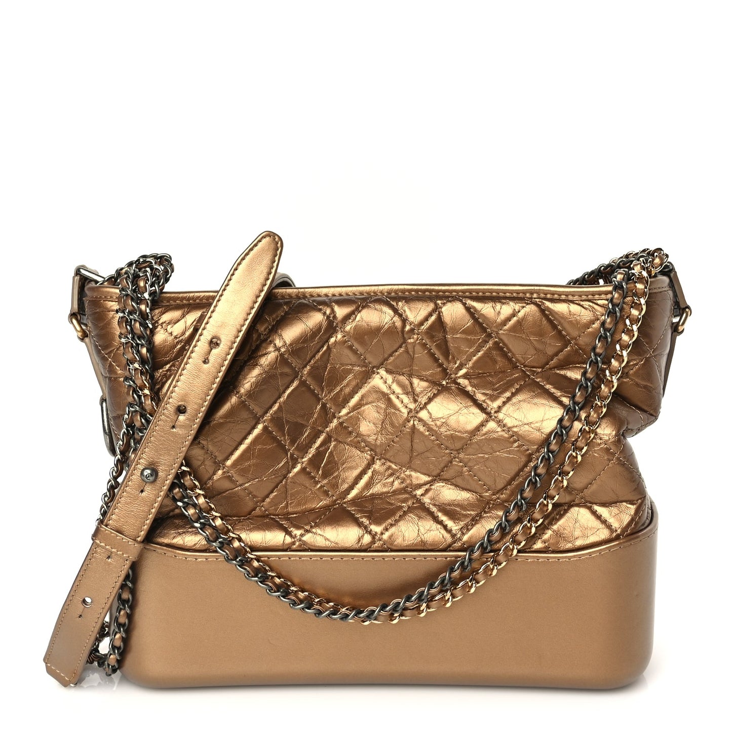 Chanel Metallic Aged Calfskin Quilted Medium Gabrielle Gold