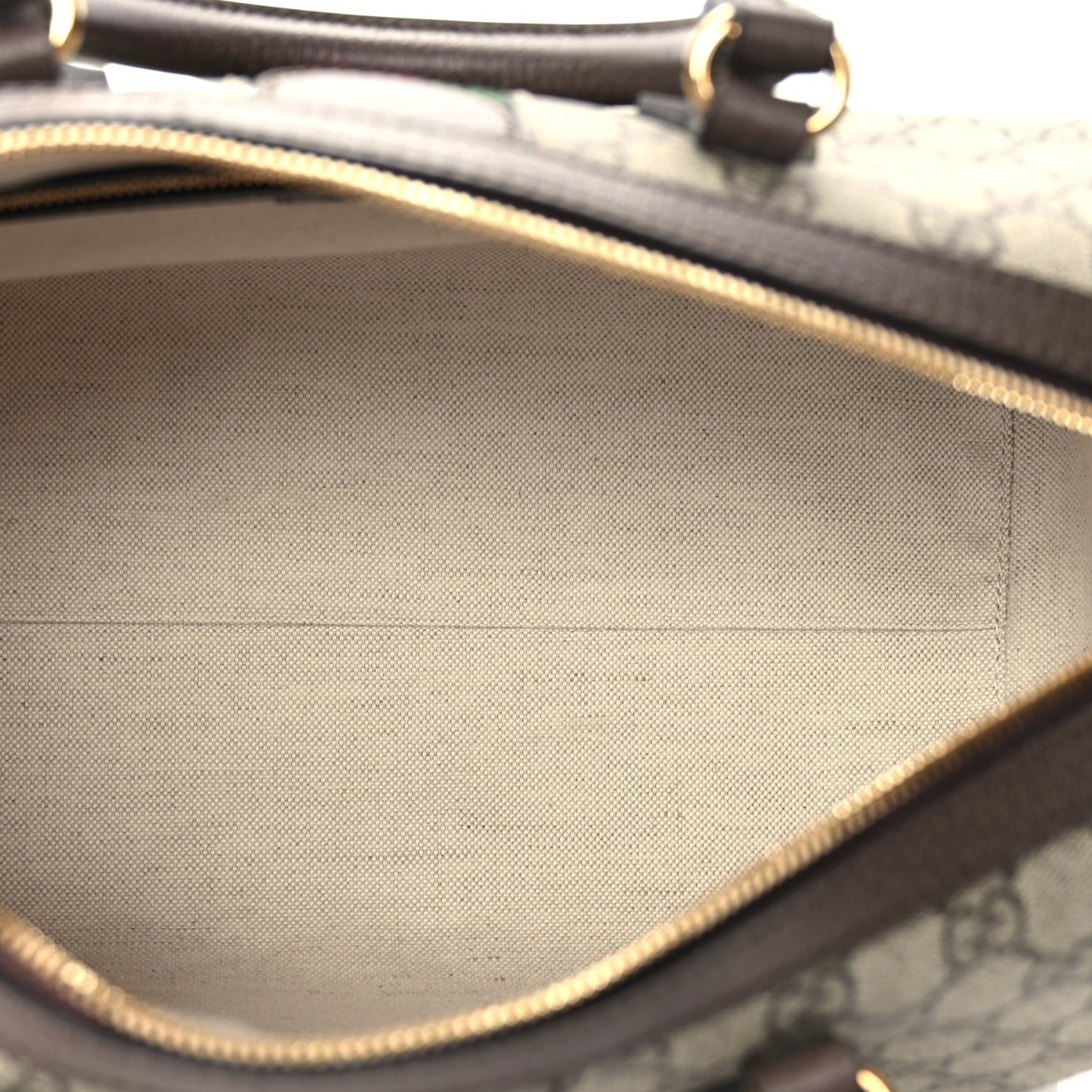 Gucci GG Supreme Monogram Web Large Ophidia Boston Bag Beige Ebony