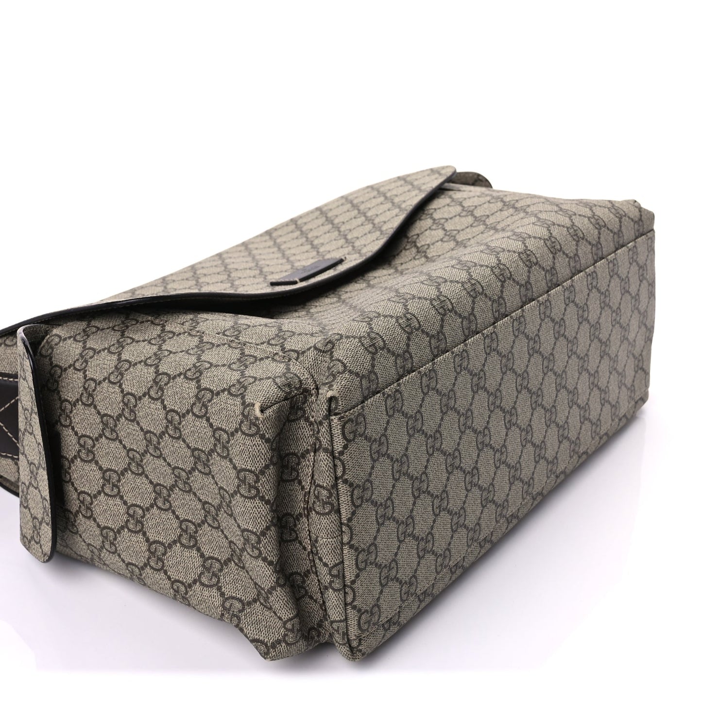 Gucci GG Plus Monogram Messenger Diaper Bag  Dark Brown