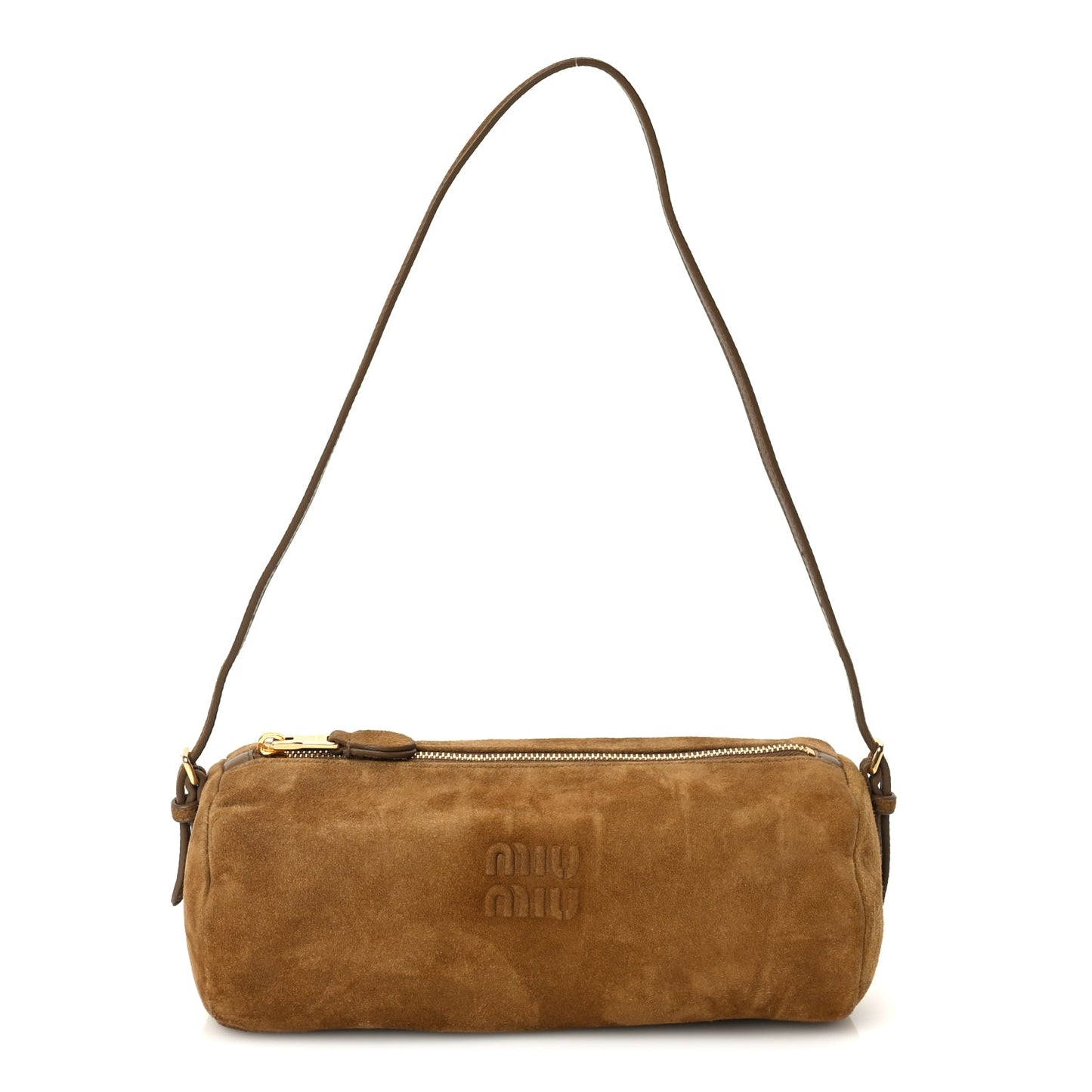Miu Miu Suede Pouch Olive Green